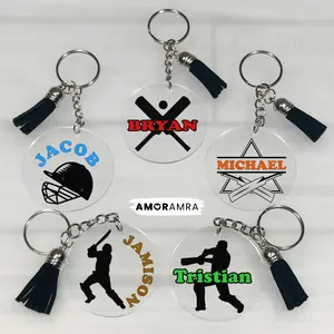 Personalized Cricket Keychain