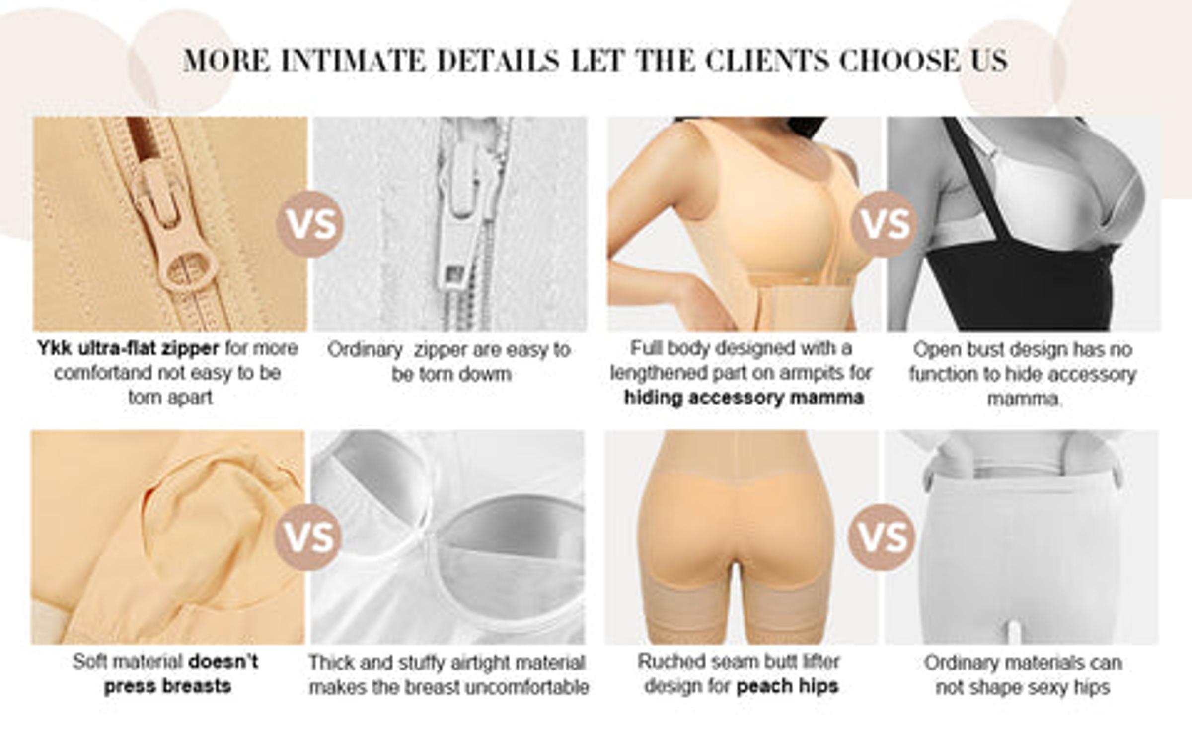 FeelinGirl Fajas Colombianas Shapewear Postpartum Tummy Control Body Shaper BBL Post Shapewear Soft Womenswear