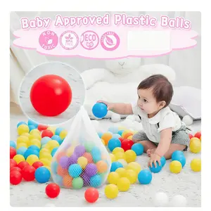 Ball Pit Balls 500 Count for Kids, Colorful Phthalate Free BPA Free Baby Toddler Play Balls for Kids Toddlers - Safe, Crushproof, Lightweight