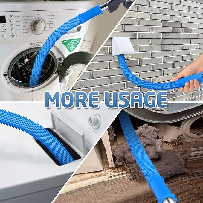 2 Pieces Dryer Vent Cleaner Kit, Dryer Lint Brush, Vacuum Hose Attachment with Stretch Universal Connector,  Quickly Lint Remover