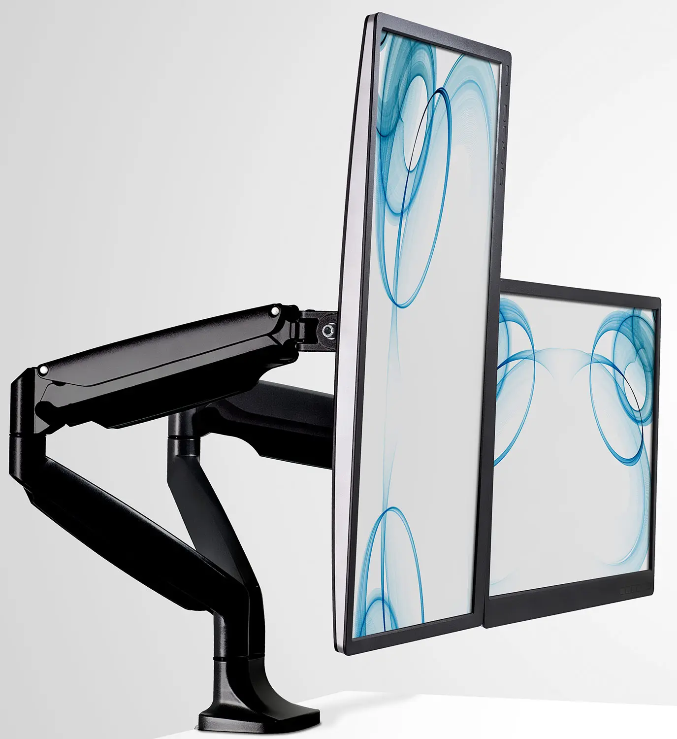 Mount-It! Dual Monitor Arm – Smooth Adjustable Desk Mount for Gaming Setups, Fits 2 Screens up to 32", Holds 19.8 lbs per Arm, VESA 75x75 & 100x100