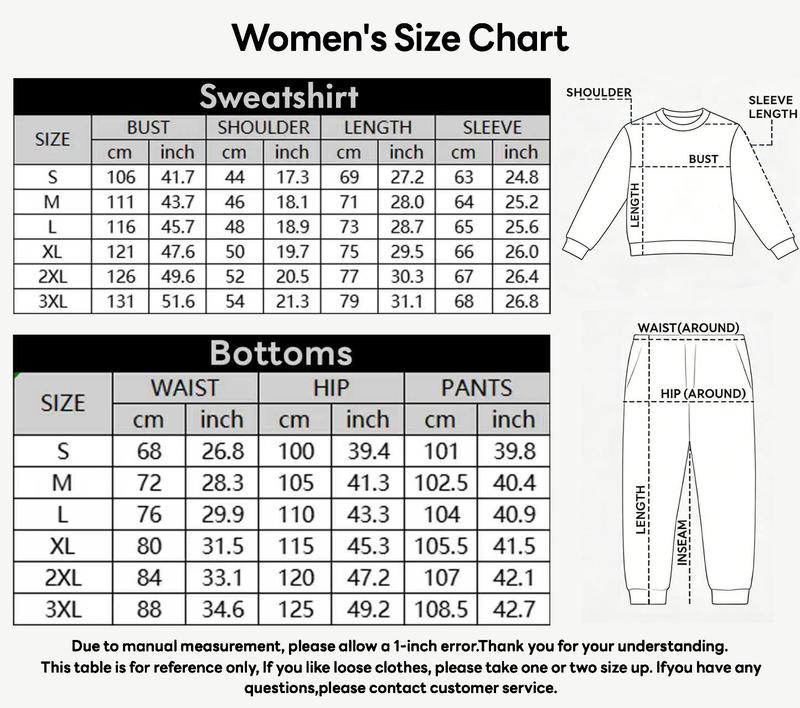 Women's Letter Print Crewneck Sweatshirt and Drawstring Track Pants Set, Casual Sportswear, Long-Sleeve Round Neck Top and Pants, Suitable for Spring, Autumn and Winter, Everyday Wear