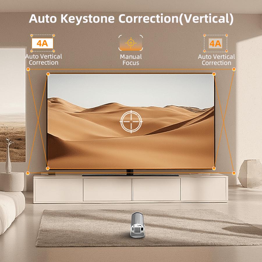 [US Warehouse] HYA300Pro Upgraded Projector with Dual Wi-Fi 6, BT5.4 Support, Native 1280*720P, Android 11, Built-in Speaker, Remote Control Included, Home Theater Outdoor，Valentine's Day/Birthday Gifts