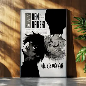 Tokyo Ghoul Anime Poster, Ken Kaneki Anime Manga Decor Posters - NO FRAME