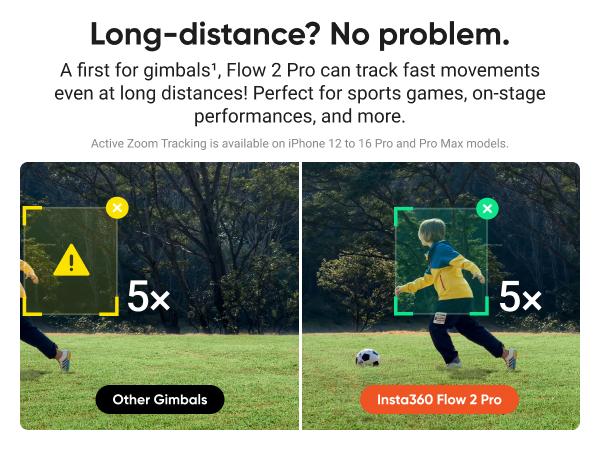 Insta360 Flow 2 AI Tracker Bundle - Foldable Phone Gimbal, AI Tracking with Any App, Multi-Person Tracking, Built-in Tripod/Selfie Stick, Remote Control, iPhone/Android Stabilizer, Travel & Vlog