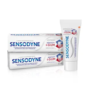 Sensodyne Sensitivity & Gum Sensitive Teeth Whitening Toothpaste, Toothpaste for Gingivitis and Sensitive Teeth Treatment - 2.3 Ounces (Pack of 2)