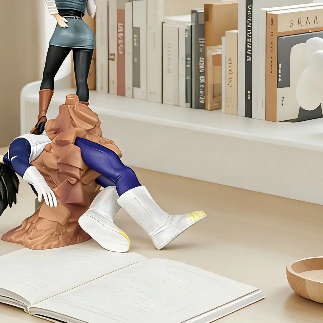DBZ statue model, fighting posture doll model, hand-made animation rock base statue-art decoration statue, home decoration to add animation style, holiday gifts for boyfriends and children.