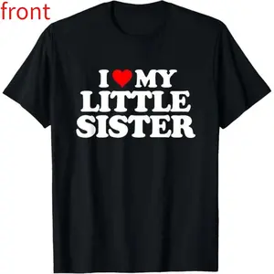 Made in USA I Love My Little Sister - Heart Funny Fun Gift Unisex T-Shirt