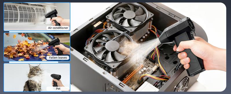 Electric Compressed Air Duster, Electric Air Duster Super Power 110000RPM, 3-Gear Adjustable Mini Duster Blower with Fast Charging, Cordless Air Blower for Computer, Keyboard, Car Cleaning, Houses, Outdoor, Christmas Gift, Gift for Women and Men