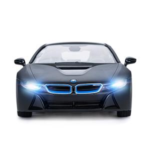 Remote Control Car, 1:14 BMW i8 Radio Remote Control Racing RC Toy Car Model Vehicle, Open Doors by RC, MattBlack.