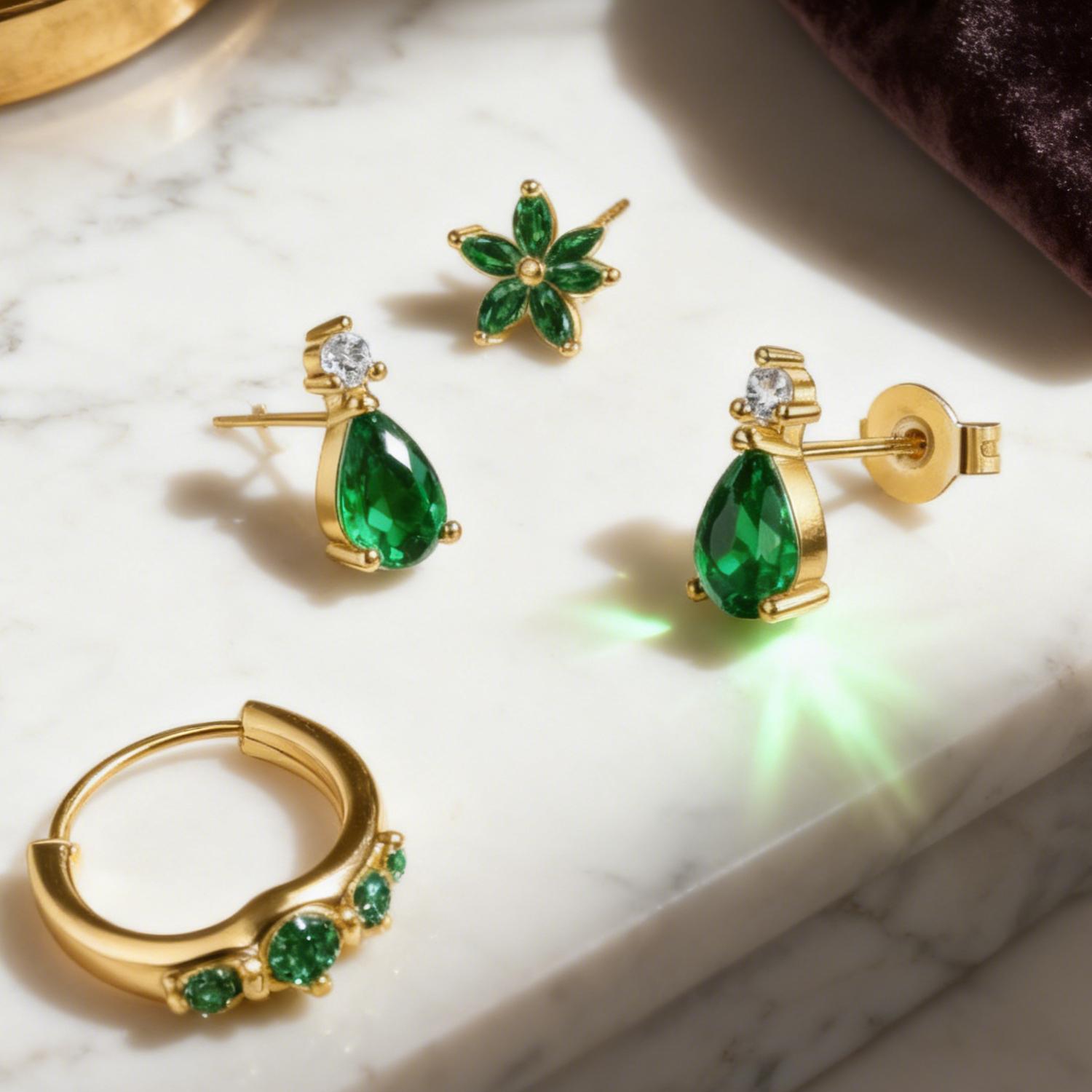 3 Pairs 925 Sterling Silver Earrings for Women Grils Hypoallergenic Silver/Gold Stud Hoops Earrings Set Dainty Studs Huggies Earings Flower Butterfly Earrings Sets for Multiple Piercings