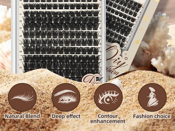 Mega Volumized Collection l JMS&JMS 200D,Party Queen,Spiky 70D Kit,Dramatic Soft Thick Volume Individual Clusters,D-Curl, DIY Eyelashes Extension,Waterproof Sleep proof,Week Long Lasting,Salon Full Fake Lashes, Makeup Cosmetic Lash Stacking Vacation Lash