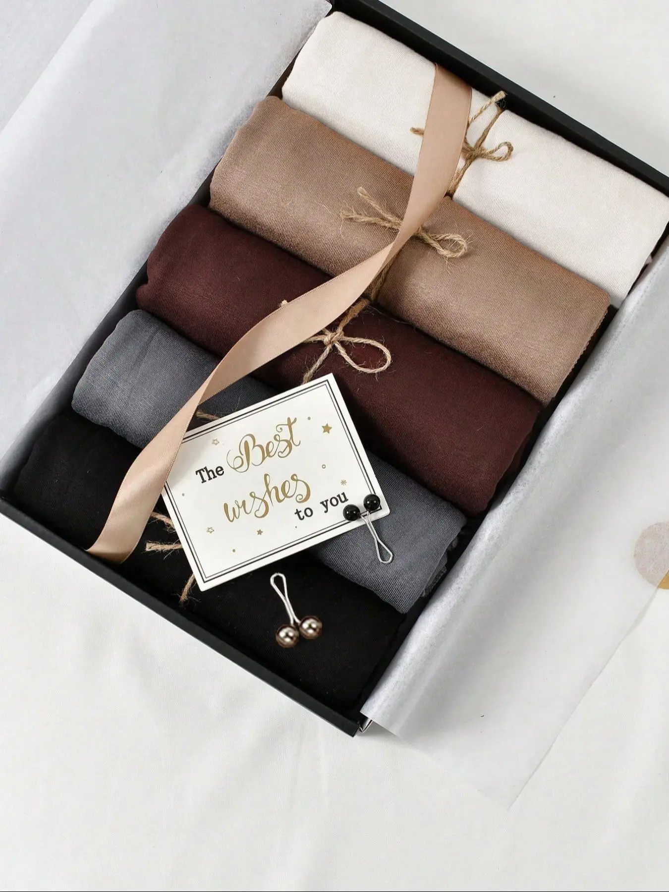 Women's Fashion Plain Color Hijab Gift Box Set, Elegant Comfortable Casual Jersey Hijabs, Muslim Prayer Scarves for Various Occasions, Summer, Head Scarf
