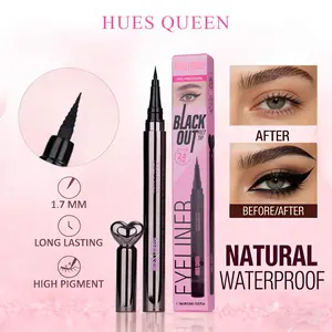 Black Liquid  with Spiral Fine Tip, Smooth Waterproof Smudge-Proof Quick Dry Makeup ,  High Pigment, Heart Cap Design, Gift for Women, Luxury Eyeliner Pencil eyeliner sweatproof lip liner freckle pen  sample free products