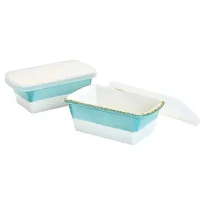 Lorna Maseko 4-piece 12 oz. Stoneware Loaf Pans with Lids