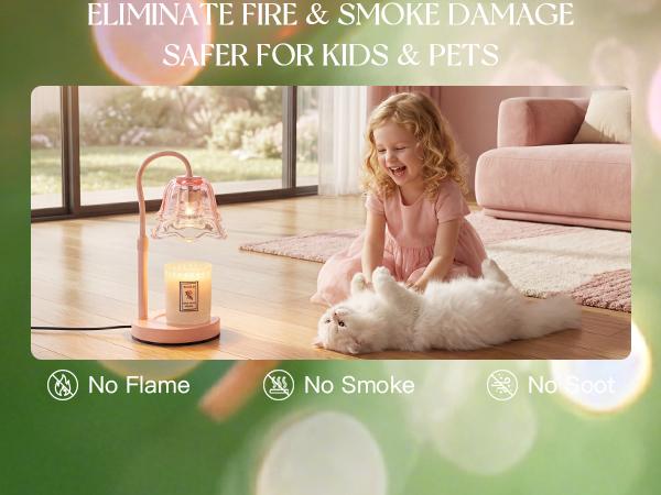 Strawberry Candle Warmer Lamp, with 2 Bulbs, Height Adjustable with Timer, Unique Glass Strawberry Design For Home & Bedroom Decor, Ideal Gift for Birthday/Mother's Day, Girl's Gift, Valentine's Day Gift