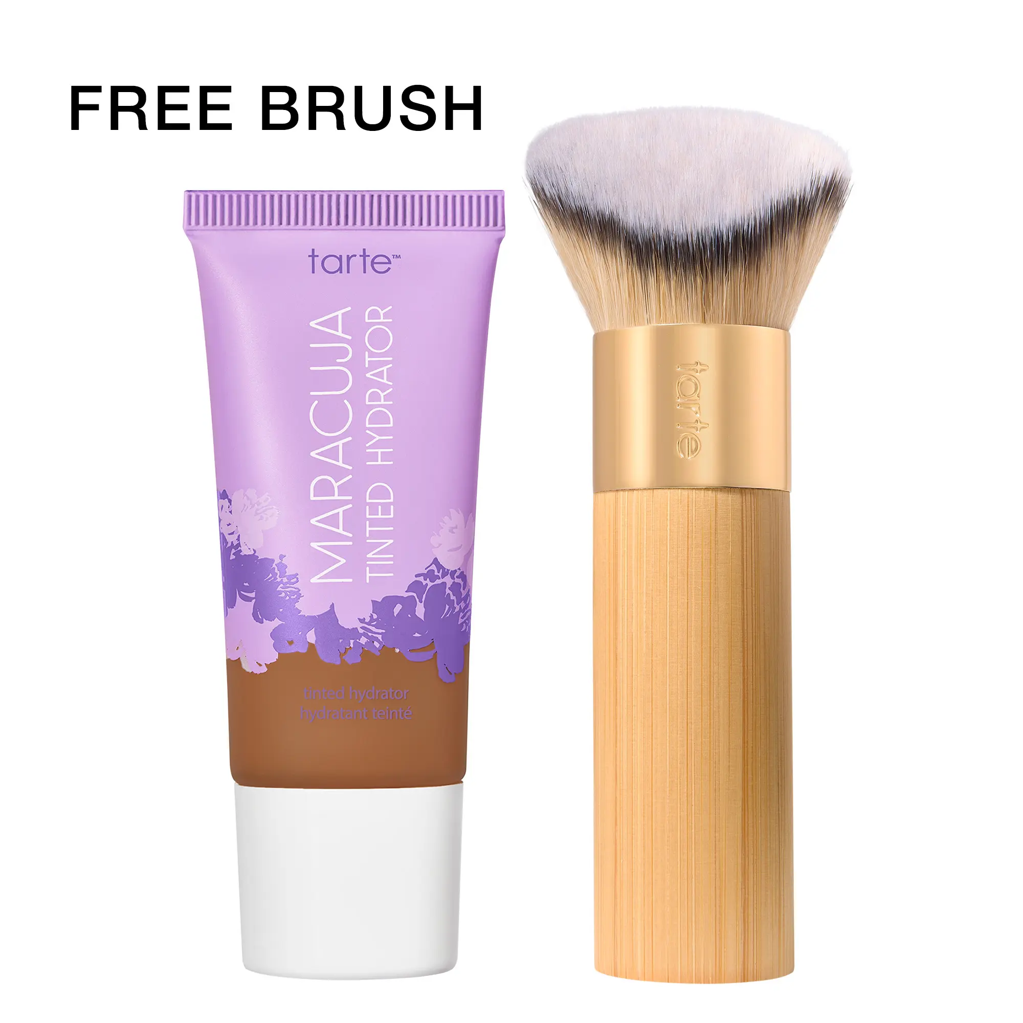 tarte maracuja tinted moisturizer + angled complexion brush duo
