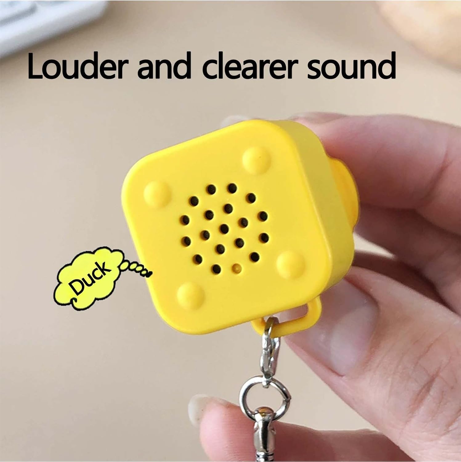 Duck / Frog / Lizard  Fidget Toy - RechargeableKeychain, Quacking Duck Stress Reliever with Colorful Lights, Fun & Portable Anxiety Relief Toy (Quacking Duck)