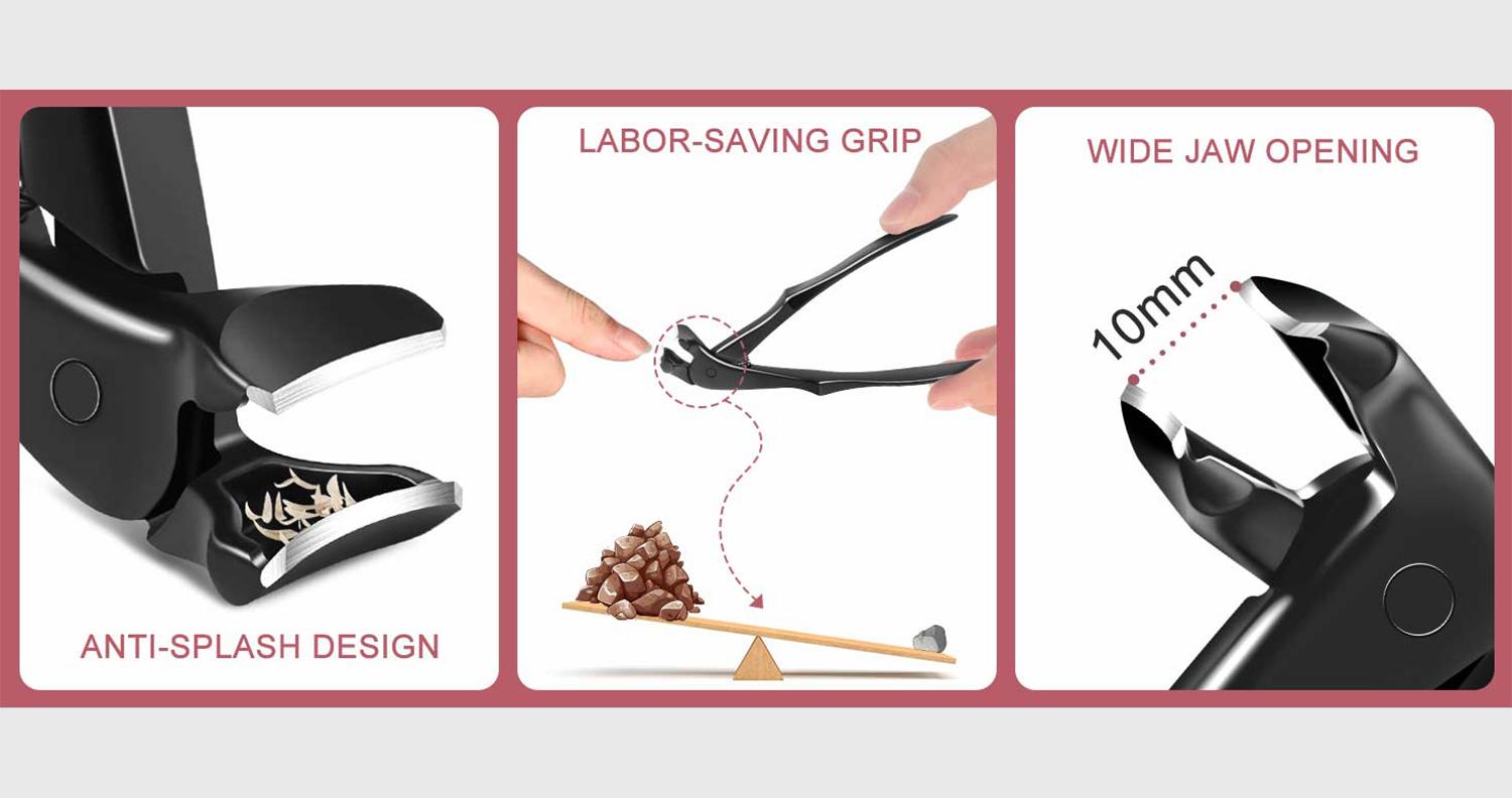 Extra-long handle nail clippers - elderly nail clippers - enhanced nail scissors suitable for thick and hard nails - curved toe nail clippers - wide-opening anti-splash design with storage compartment - precision stainless steel one-piece molding Manicure Extra-long handle nail clippers - elderly nail clippers - enhanced nail scissors suitable for thick and hard nails - curved toe nail clippers - wide-opening anti-splash design with storage compartment - precision stainless steel one-piece molding Manicure