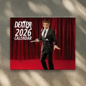 Dexter Morgan 2026 Calendar - Bay Habor Butcher, Michael C. Hall |  Home Decor, Office Decor - Dexter Fan Gift, Unique Holiday Gift