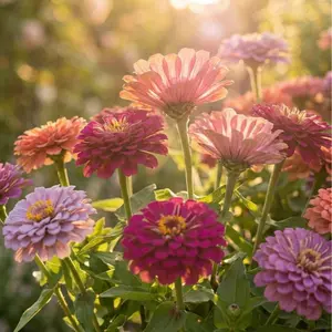 [HeritageFlowerseeds] 200 Premium Double-Petal Zinnia Seeds | Photography-Grade Colors | Ultimate Summer Blooming Machine for Beginners