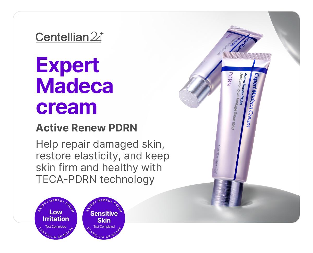 [Centellian24] K-Beauty Pharmaceutical: PDRN + TECA | Madeca Cream Time Reverse + Expert Madeca Cream Active Renew PDRN 50ml - Elasticity Firming Soothing Calming Deep Hydration Barrier Support for All Skin Types