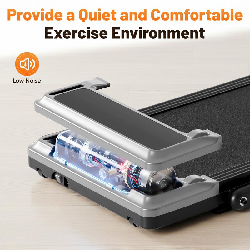 Compact 3-in-1 Under Desk Treadmill - Quiet Walking Pad with Remote & LED Display, 200 LBS Capacity, Portable for Home/Office