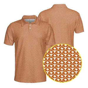 Texas Hook  Collegiate Polo – Game Day Short Sleeve Golf Shirt m01