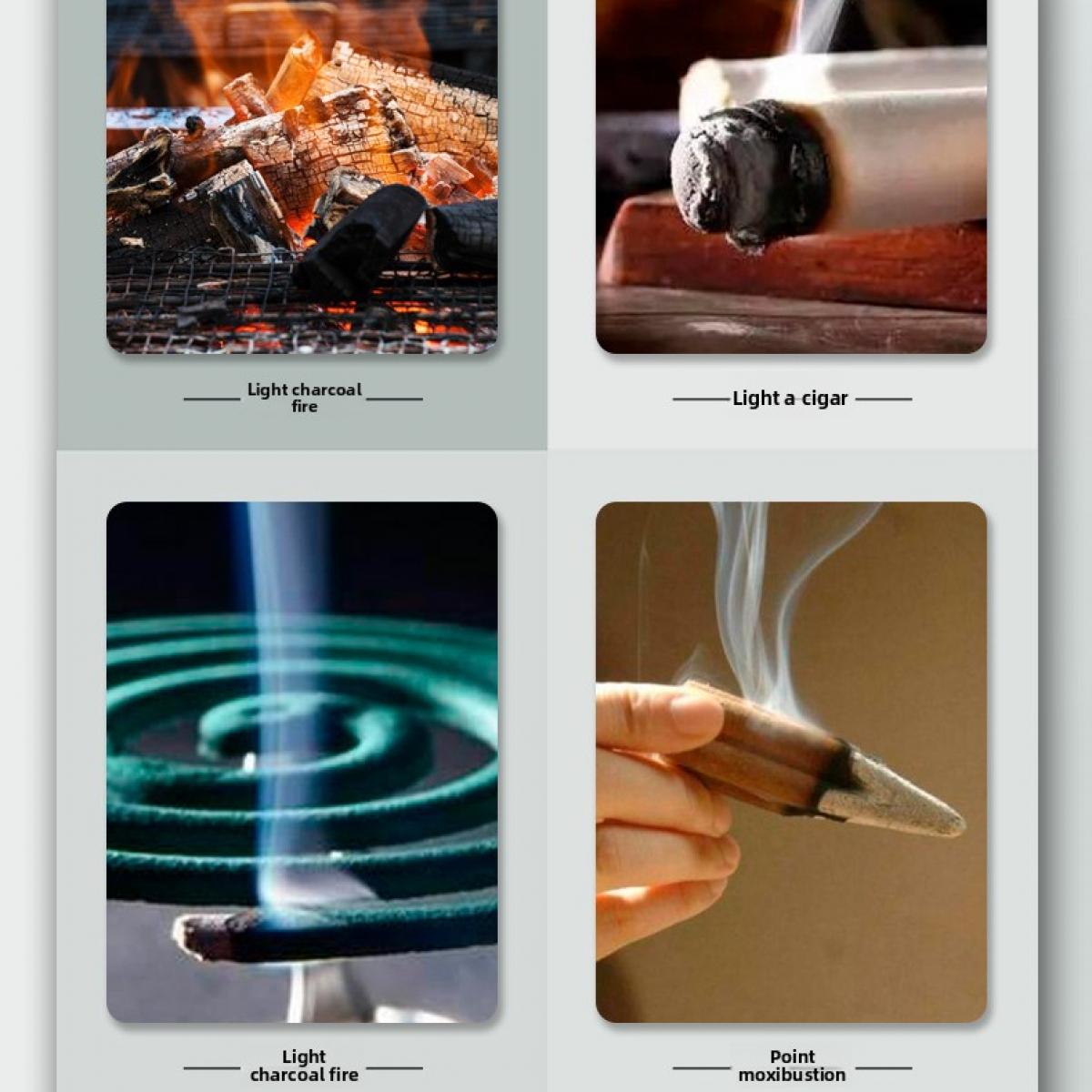 Refillable Windproof Gas Torch Lighter with Fuel Gauge & Multi Tool, Perfect for Candles, Camping, Grilling, BBQ & Gifting (Without Fuel)