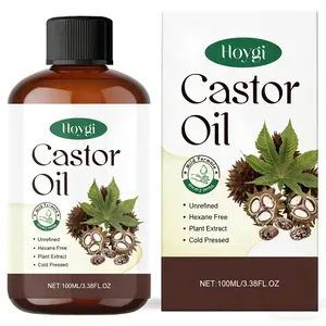 Castor Oil 100ML - 100% Pure Cold Pressed Unrefined Hexane Free, Natural Castor Oil for Hair Growth, Skin Moisturizing, Eyelashes & Eyebrows, Carrier Oil for Aromatherapy