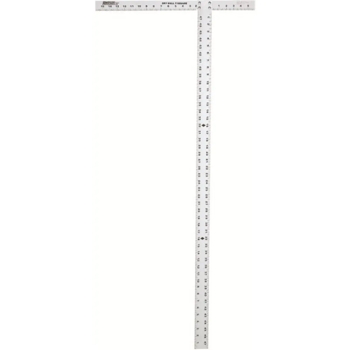 Johnson Level JTS48 48 in. Large Anodized Aluminum Drywall T-Square, All Seasons Hand Measuring Tool, Bold Easy Reading 1/8 in. Screened Permanent Bond Graduations, Unique Rivet Assembly for Tools & Hardware, Large, Bold Easy Reading Graduations