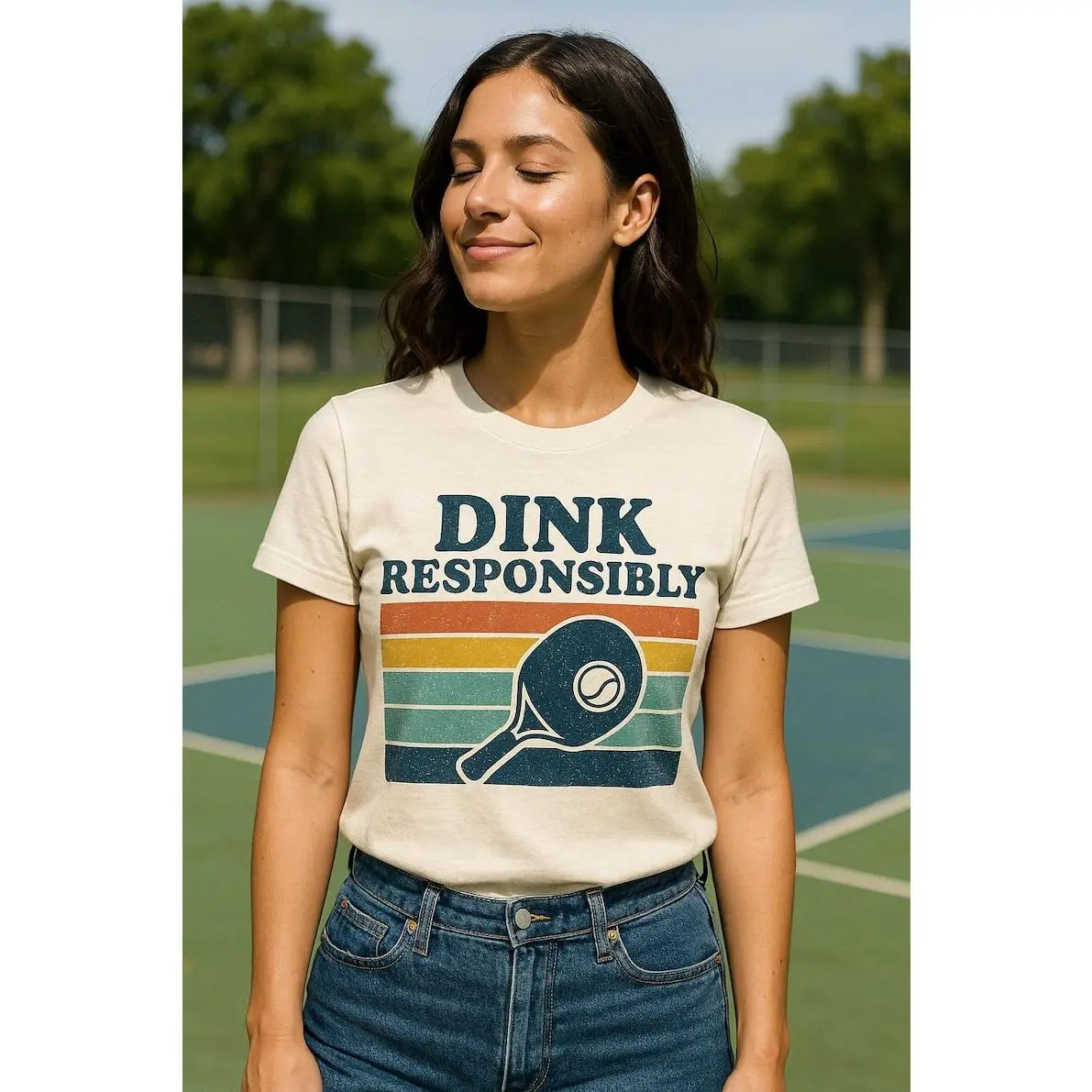 Tri-Blend, Funny Pickle Ball T-Shirt, Unisex Tee, Dink Responsibly, Pickleball Gift, Men Women Shirt, Sports Apparel