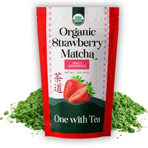 ONE WITH TEA Japanese Organic Strawberry Ceremonial Matcha - USDA ORGANIC