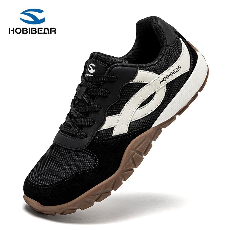 HOBIBEAR Wide-Head Shoes for Spring/Autumn Durable Casual Lightweight Hiking Wide-Fit Footwear with Toe Box Expander Non-Slip Outsole Breathable Comfort