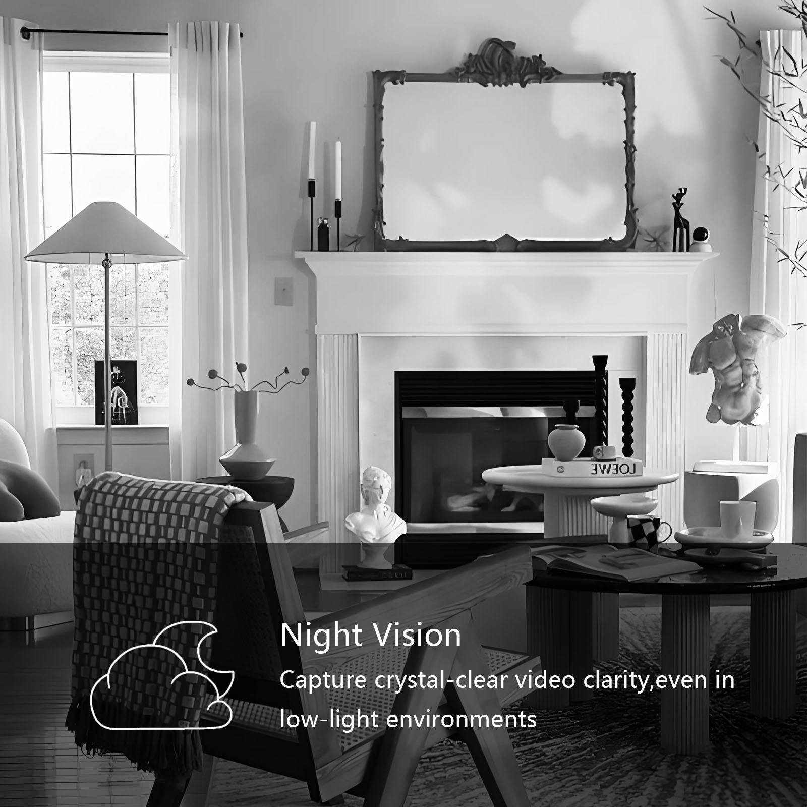 PBSEV 3MP Full HD Smart Light Bulb Security Camera, 360 PTZ Wireless Camera for Home with Color Night Vision, Motion Detection & 2-Way Audio, App Control Easy Installation to E27 Light Socket