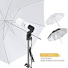 VINGLI Photography Lighting, 6.5ft x 10ft Backdrop Stand and Umbrellas Continuous Lighting Kit for Photo Studio Product, Portrait and Video Shoot Photography
