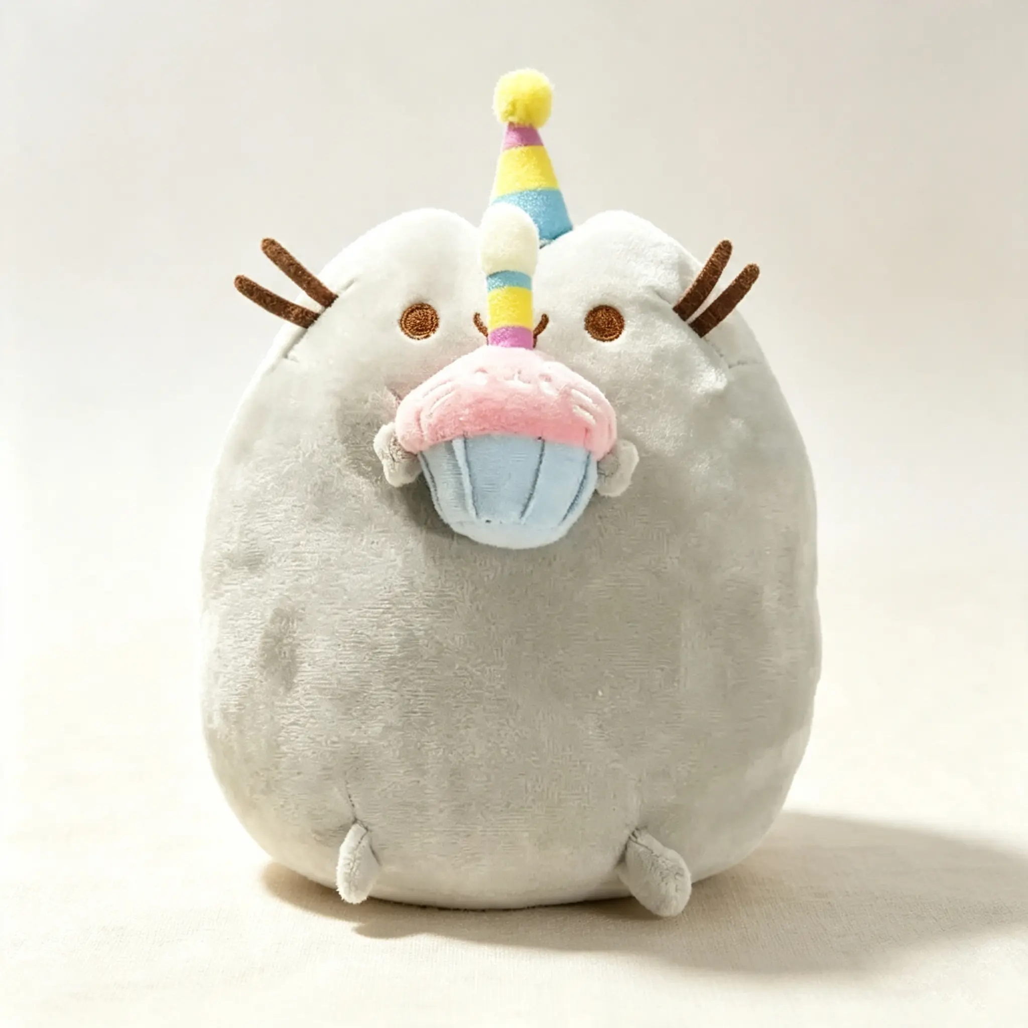 Pusheen the Cat Gray Cat Plush, Multiple Food Styles: Sandwich Cookie, Ice Cream, Donut, Pizza, Hamburger, Kawaii Soft Stuffed Toy Gift