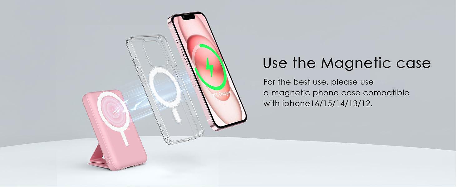 Podoru Wireless Charger for MagSafe Smartphone Fast Charging Power Bank, 10000mAh Magnetic Battery Pack &USB-C Cable, for iPhone 17/16/15/14/13/12 Series Podoru Wireless Charger for MagSafe Smartphone Fast Charging Power Bank, 10000mAh Magnetic Battery Pack &USB-C Cable, for iPhone 17/16/15/14/13/12 Series
