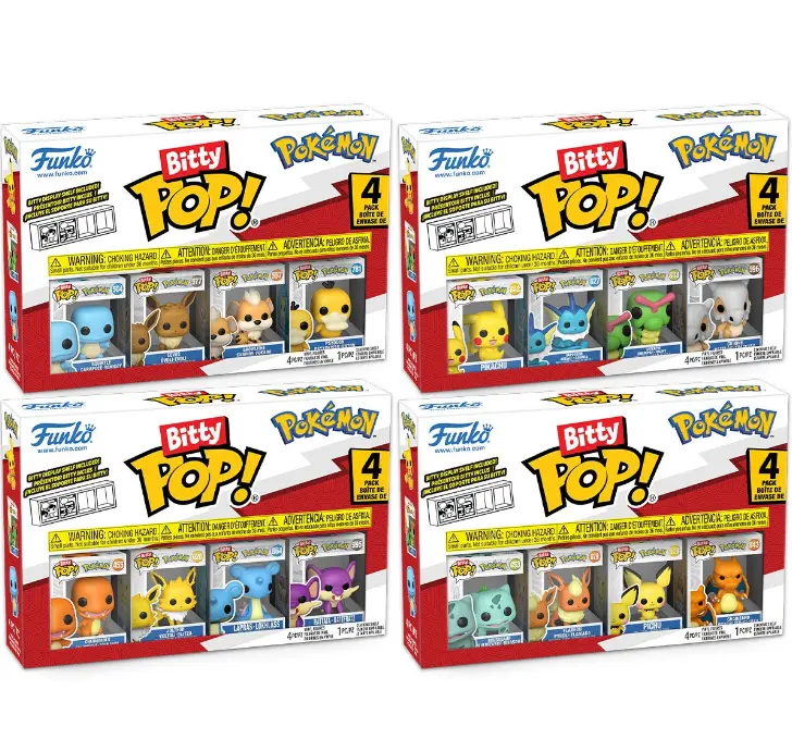Pokémon Funko Bitty Pop! Mini-Figure 4-Pack