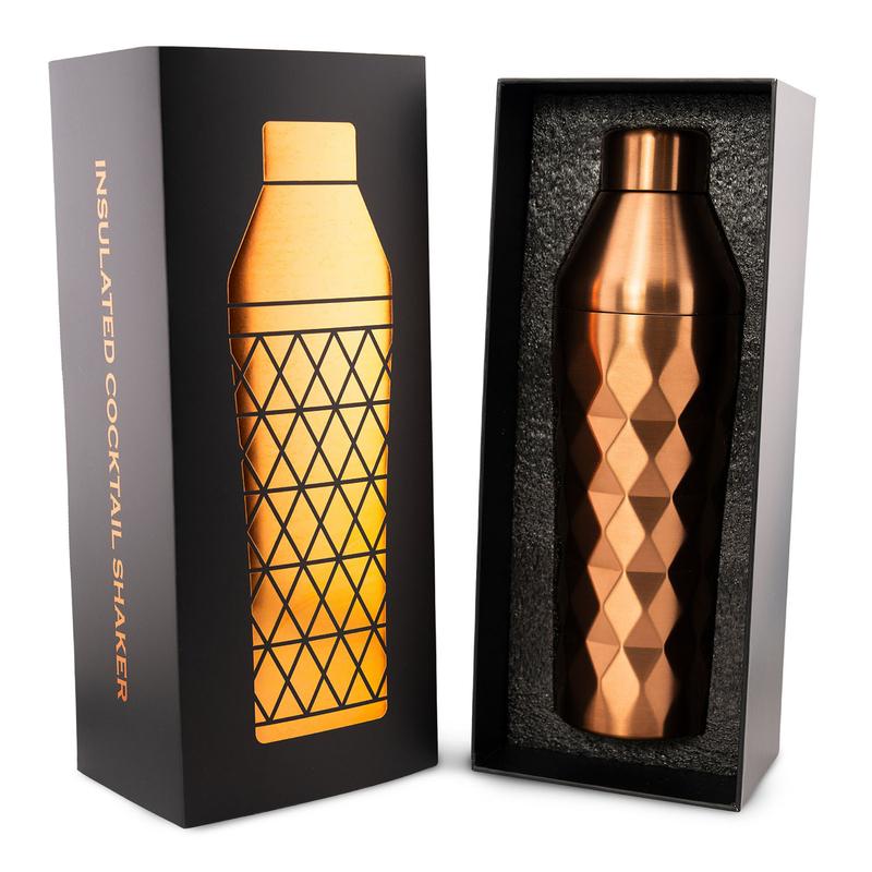 FANCY MAN Insulated Cocktail Shaker - Stainless Steel Double-Wall Vacuum Insulated Cocktail Shaker with Built-in Measuring Lid & Strainer, Premium Giftable Packaging, Innovative Geometric Grip Design from Wild Man Drinking Company FANCY MAN Insulated Cocktail Shaker - Stainless Steel Double-Wall Vacuum Insulated Cocktail Shaker with Built-in Measuring Lid & Strainer, Premium Giftable Packaging, Innovative Geometric Grip Design from Wild Man Drinking Company