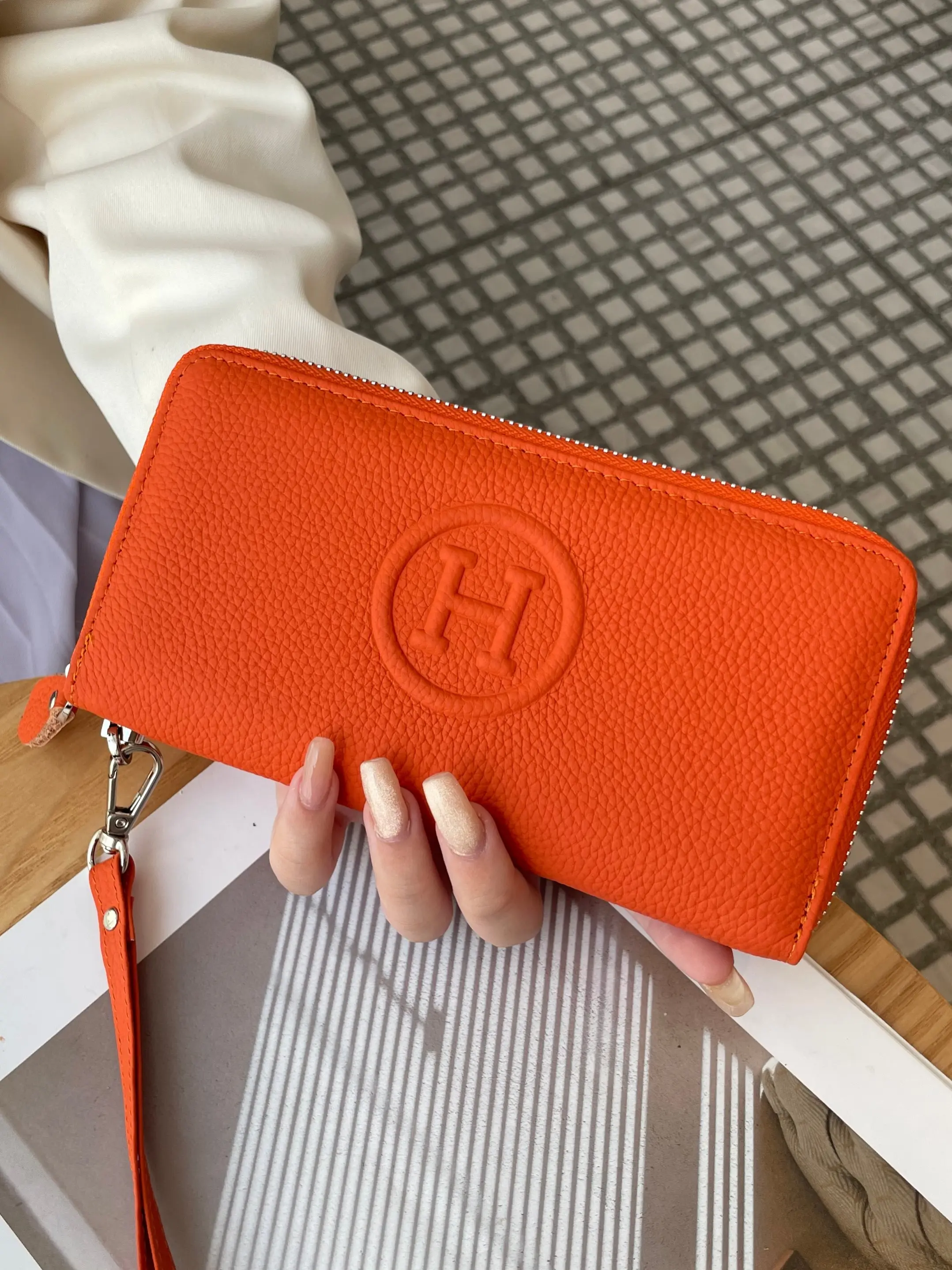 Women's Genuine Leather Wallet, New Simple Versatile Fashion Long Purse, Top-Grain Cowhide Fabric, Ladies High-End Durable Fashion Wallet, Minimalist Money Wallet