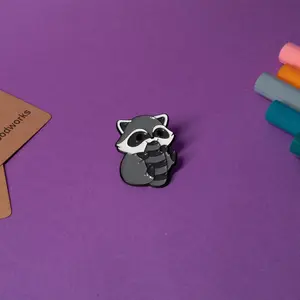 Cute Raccoon Enamel Pin – Adorable Animal Lapel Pin for Collectors
