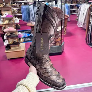 Pirarucu Cowboy Boot Square Toe
