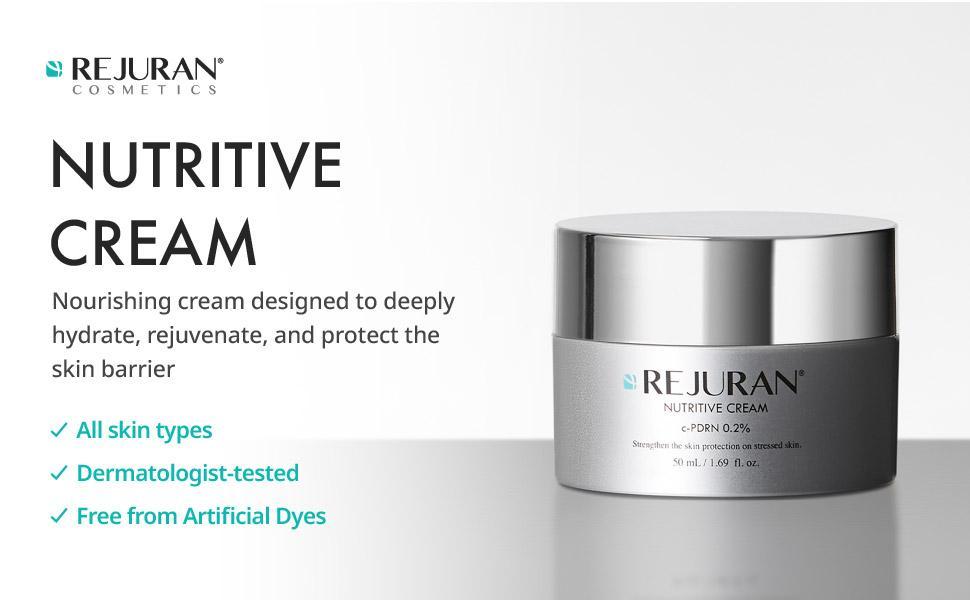 REJURAN Turnover Ampoule 1.01 fl oz & Nutritive Cream 1.69 fl oz - c-PDRN - Anti-Aging Face Serum for Firmness, Radiance, Youthful Skin Korean Skin Care