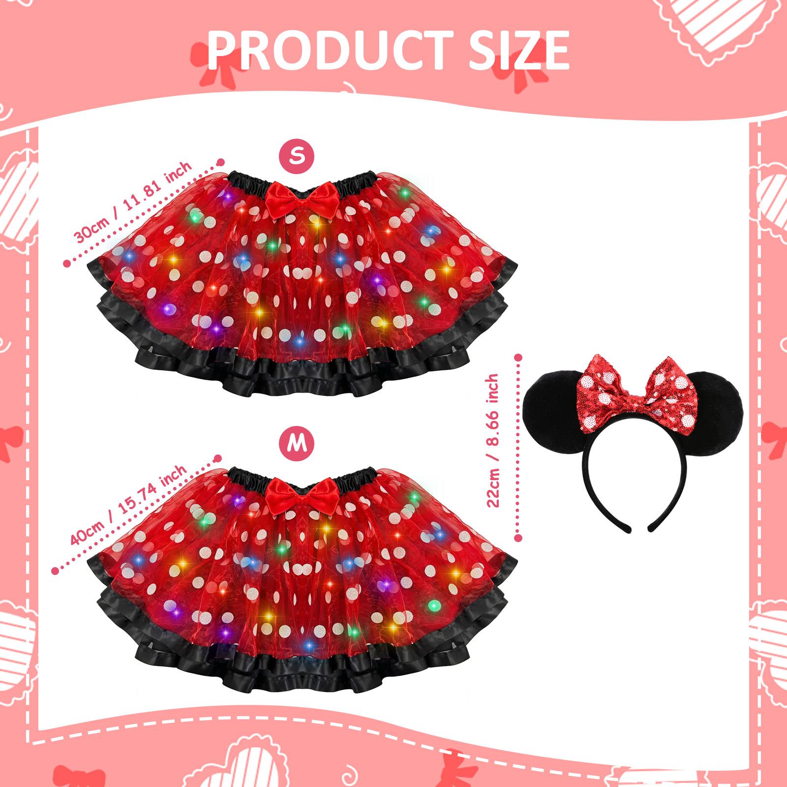 PinkSheep Girls Costume Set,Led Light Up Girls Tutu Skirt with Ear Headband Bow, Kid Party Outfit Costume Christmas PinkSheep Girls Costume Set,Led Light Up Girls Tutu Skirt with Ear Headband Bow, Kid Party Outfit Costume Christmas
