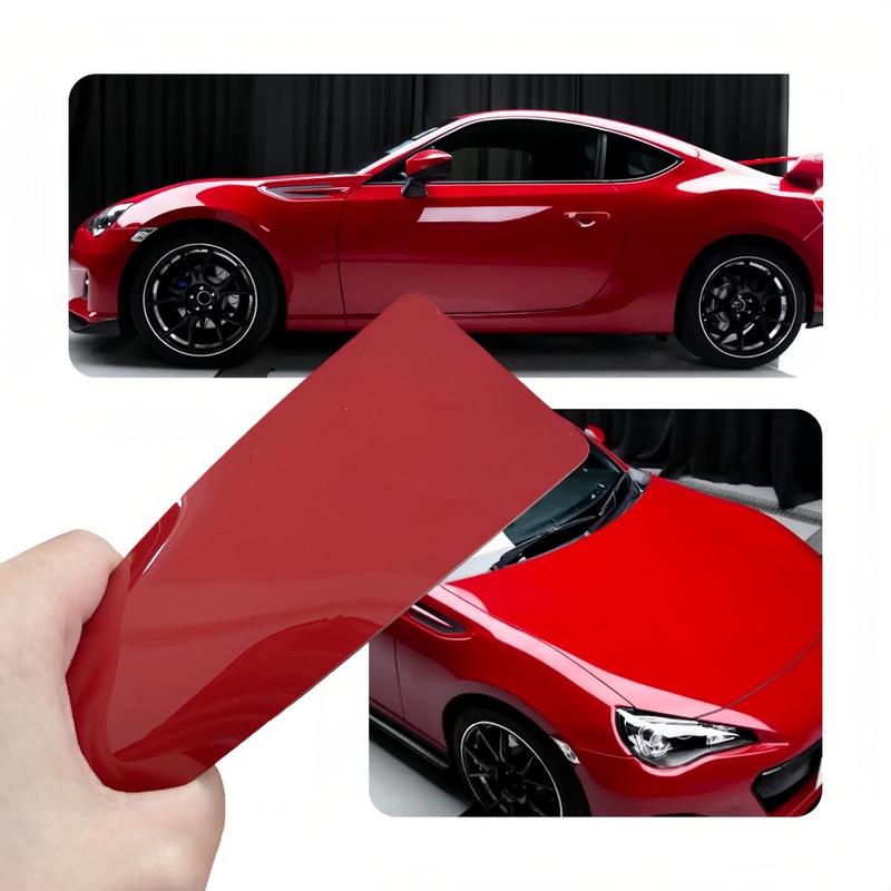 FONESO Super Glossy Car Body Sticker with Cutter and Hand Tool Kit, 60 x 8 inch Car Vinyl Film Wrap Protector Sticker, 5 FT x 1 FT Self-Adhesive Air Bubble Free Easy to Install, Universal For All Cars SUVs Sedan Coupe Truck Pickup Bike Motorcycle 30*150cm