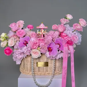 Pink Carousel Basket