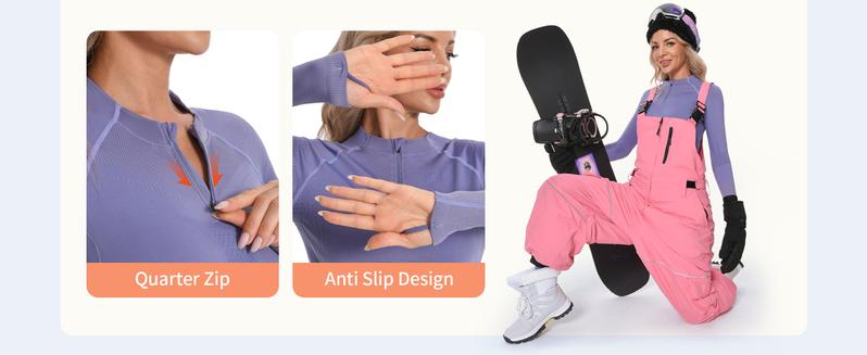 ATTRACO Fallfreshness Thermal Underwear Set for Women Long Johns Seamless Warm Base Layer Top & Bottom for Cold Weather Compression Breathable Fabric Womenswear Fit Light Outdoor