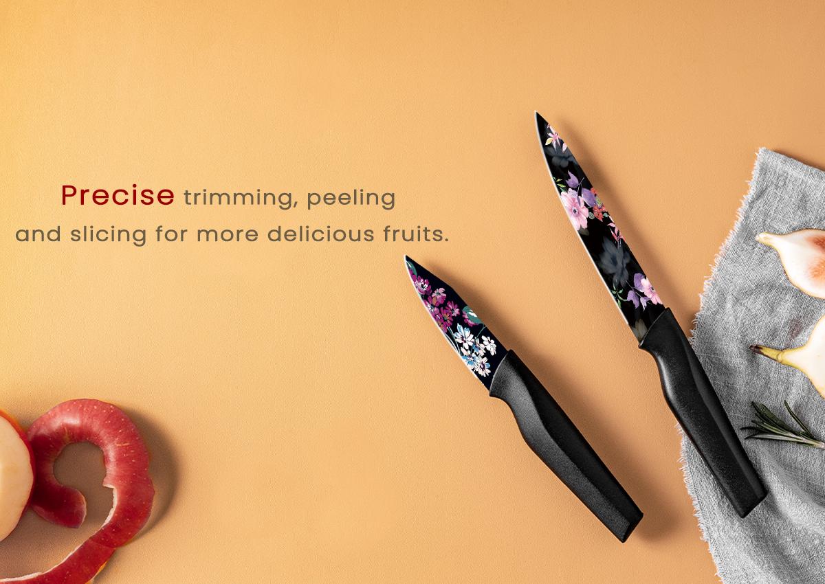 Astercook 12-Piece Flower Kitchen Knife Set with Blade Guards, Dishwasher Safe, German High Carbon Stainless Steel Block, Springtok Multicolor Cutting Astercook 12-Piece Flower Kitchen Knife Set with Blade Guards, Dishwasher Safe, German High Carbon Stainless Steel Block, Springtok Multicolor Cutting