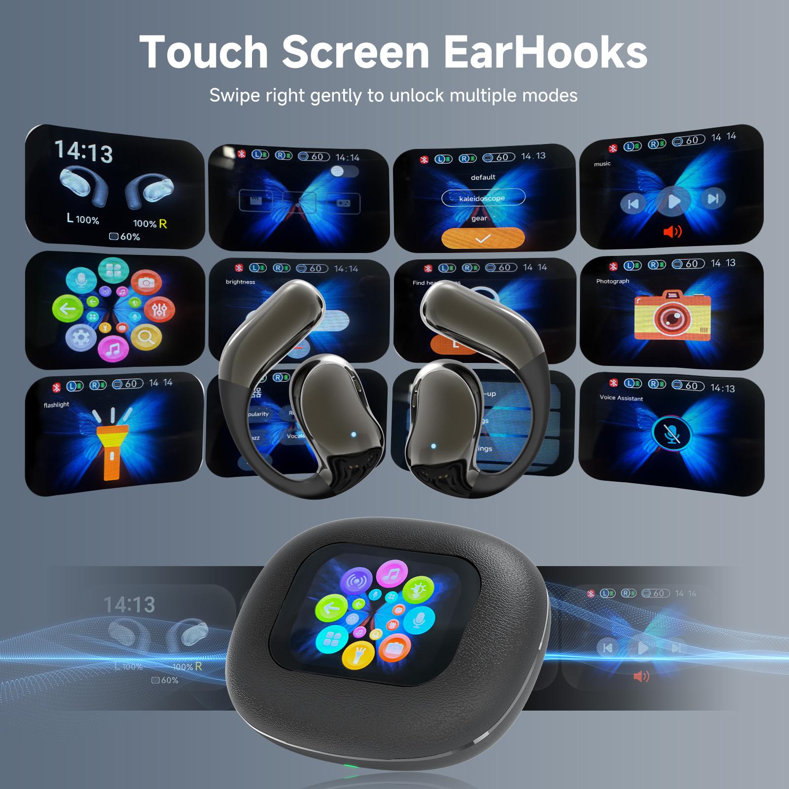 Touchscreen Open Ear Earbuds – Open Ear Headphones, Earbuds Wireless Bluetooth, Sweat & Water-Resistant Earphones, Running Headphones with Ultra-Lightweight Design, Extra-Long Battery Life Summervibes Touchscreen Open Ear Earbuds – Open Ear Headphones, Earbuds Wireless Bluetooth, Sweat & Water-Resistant Earphones, Running Headphones with Ultra-Lightweight Design, Extra-Long Battery Life Summervibes